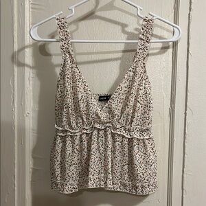 SHEIN Smocked tank top with roses and flowers